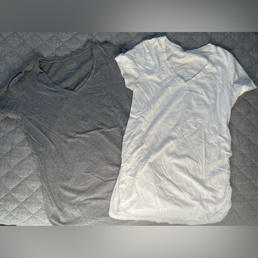 Maternity tees with ruching
